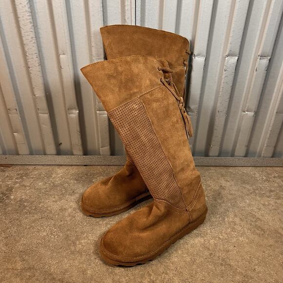 BEARPAW Boots TRACY Suede Leather Sz9 Knee-High Boot w/ NeverWet water resistant - Picture 2 of 8